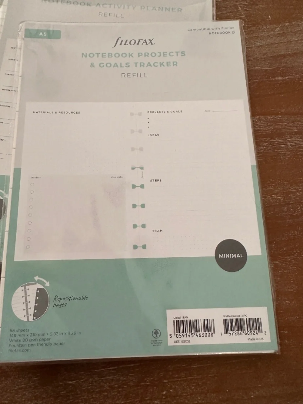 FILOFAX A5 Organizer Refill Pages
